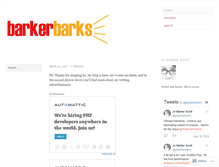 Tablet Screenshot of barkerbarks.com
